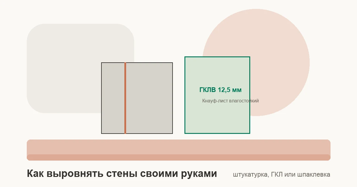 Сравнение способов выравнивания стен: штукатурное правило с маяком и лист гипсокартона
