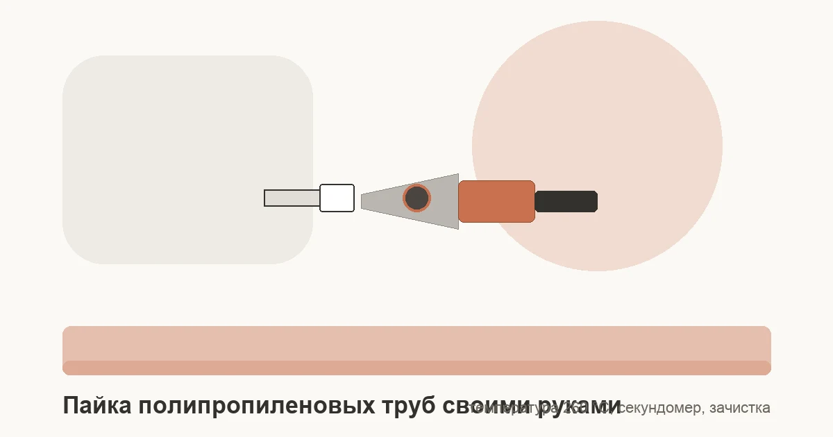 Процесс раструбной сварки полипропиленовой трубы и фитинга сварочным аппаратом
