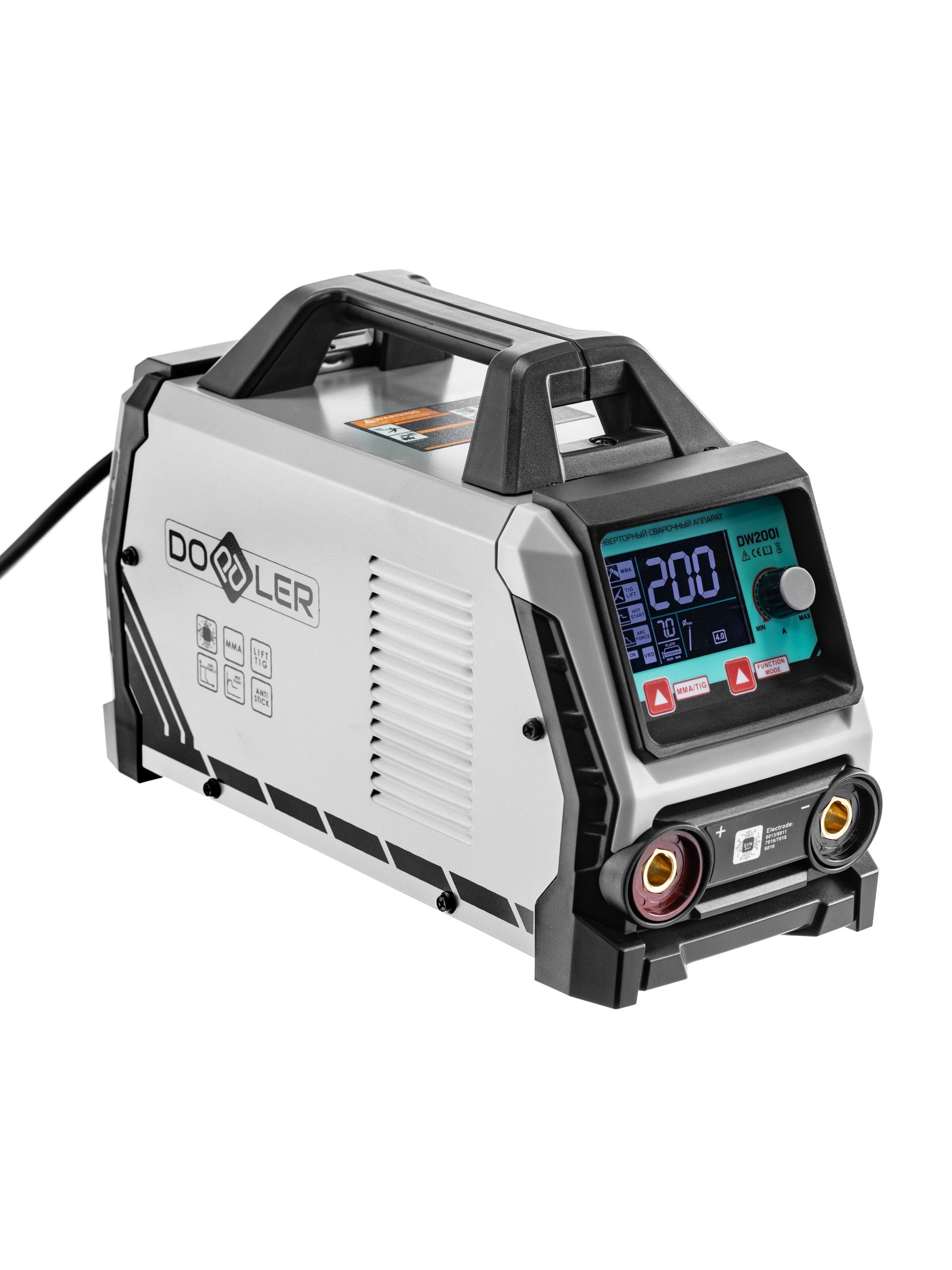 Сварочный аппарат инверторный DOPPLER DW200I 200 А, 1.6-4 мм, ЖК экран