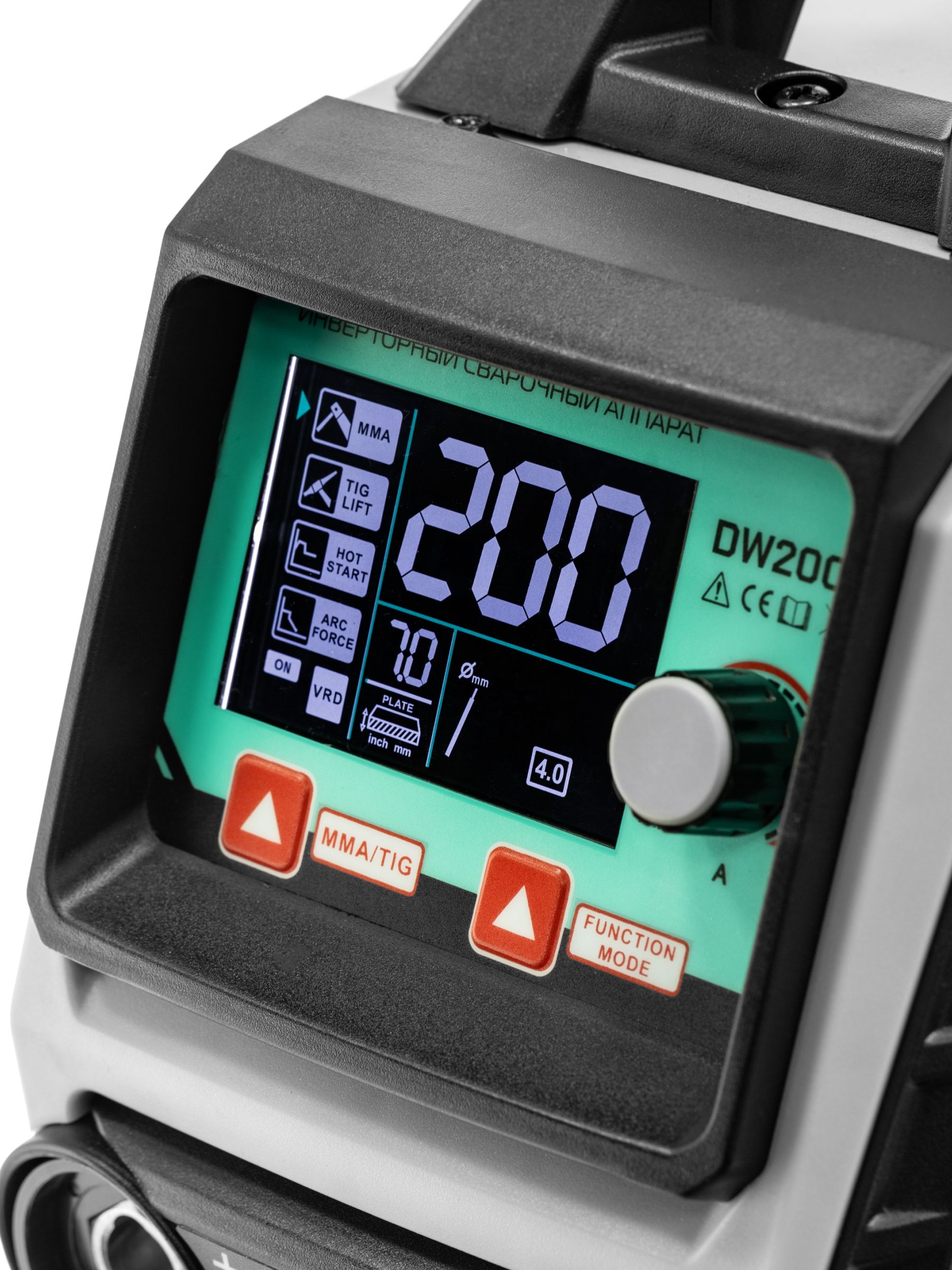 Сварочный аппарат инверторный DOPPLER DW200I 200 А, 1.6-4 мм, ЖК экран — фото 5